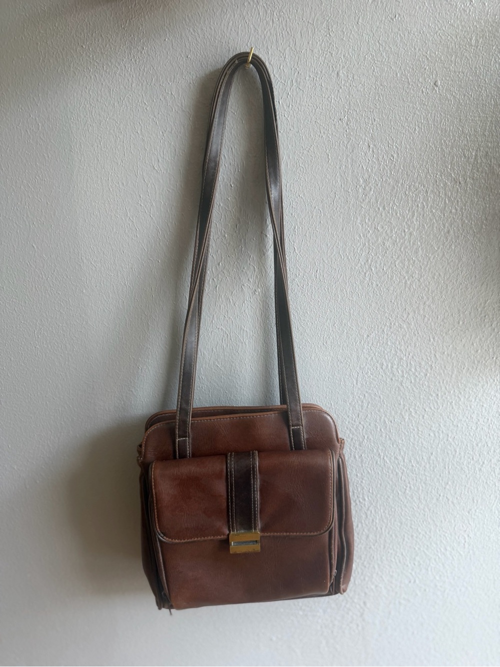 Classic Brown Leather Crossbody Bag